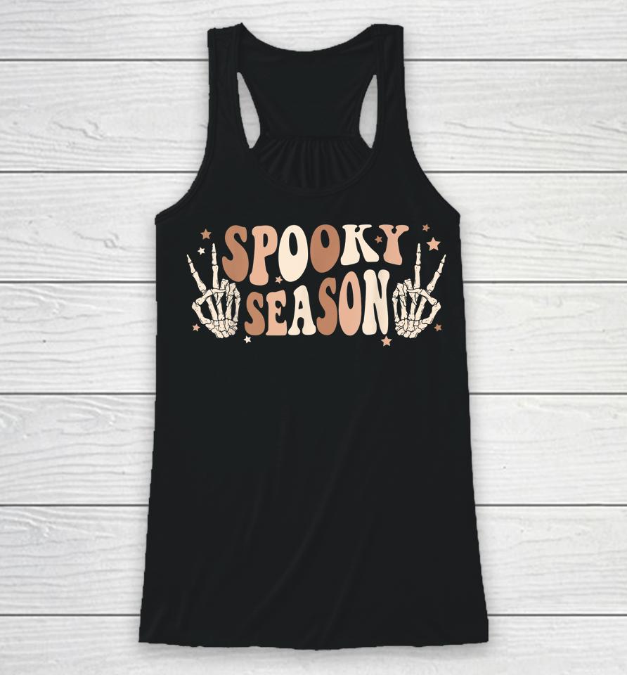 Skeleton Hand Spooky Season Halloween Racerback Tank