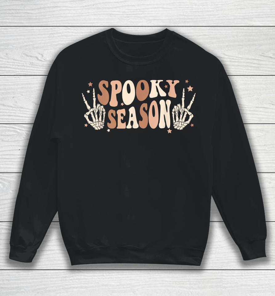 Skeleton Hand Spooky Season Halloween Sweatshirt