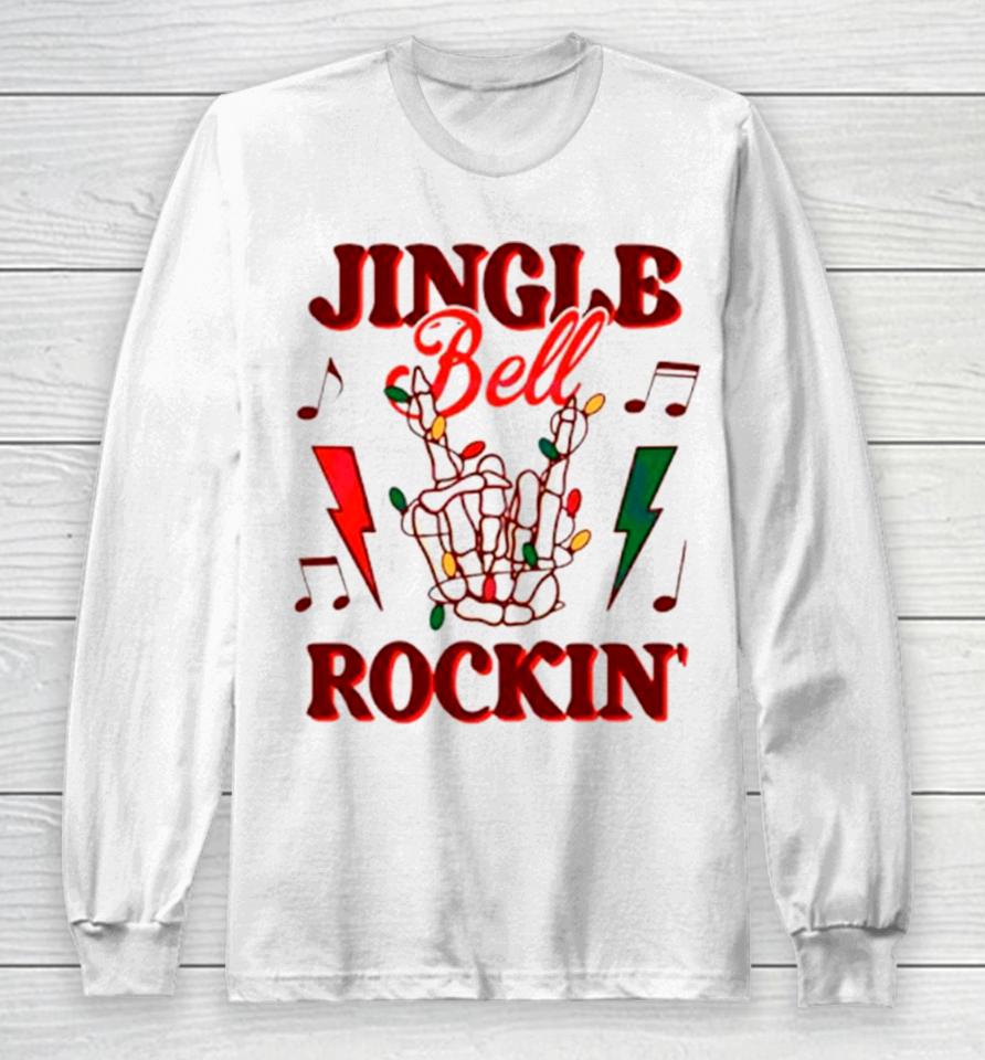 Skeleton Jingle Bell Rockin Retro Christmas Long Sleeve T-Shirt