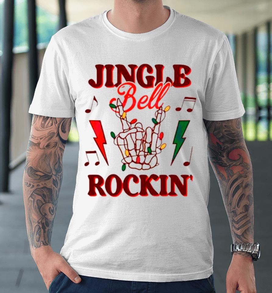 Skeleton Jingle Bell Rockin Retro Christmas Premium T-Shirt