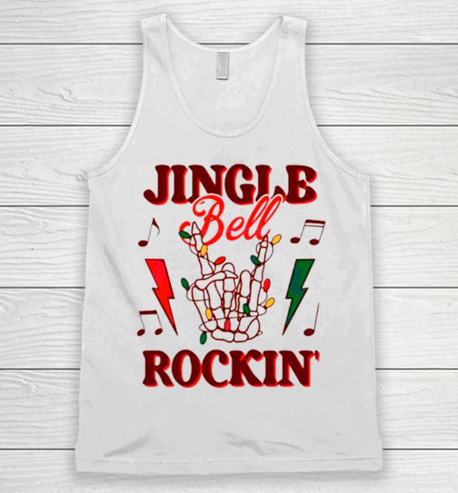 Skeleton Jingle Bell Rockin Retro Christmas Unisex Tank Top