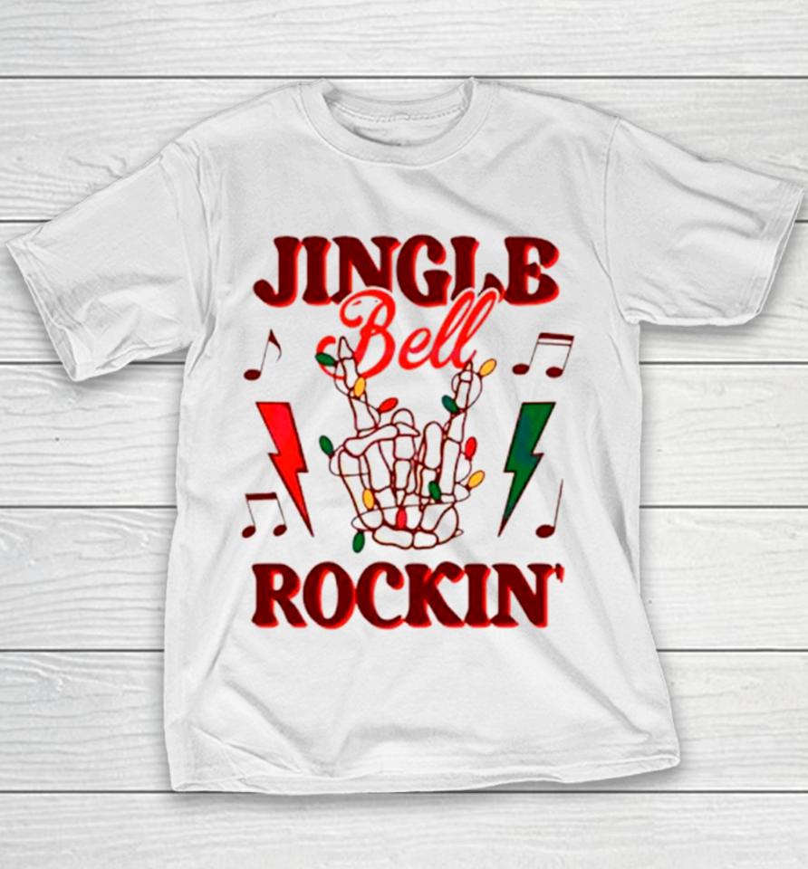 Skeleton Jingle Bell Rockin Retro Christmas Youth T-Shirt