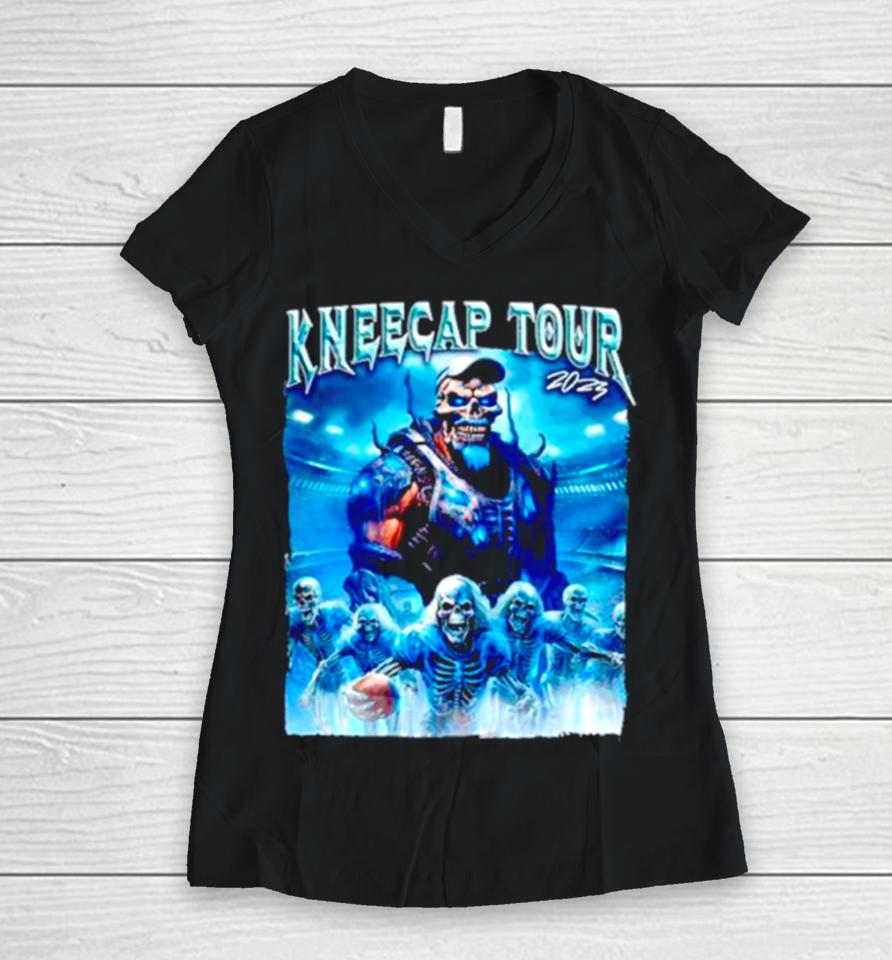 Skeleton Kneecap Tour 23 Women V-Neck T-Shirt