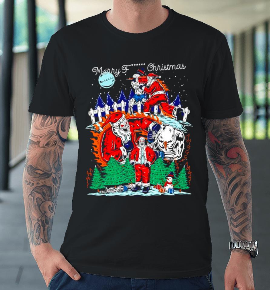 Skeleton Merry Fuck Christmas Premium T-Shirt