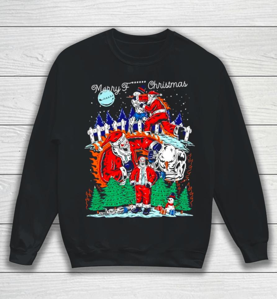 Skeleton Merry Fuck Christmas Sweatshirt