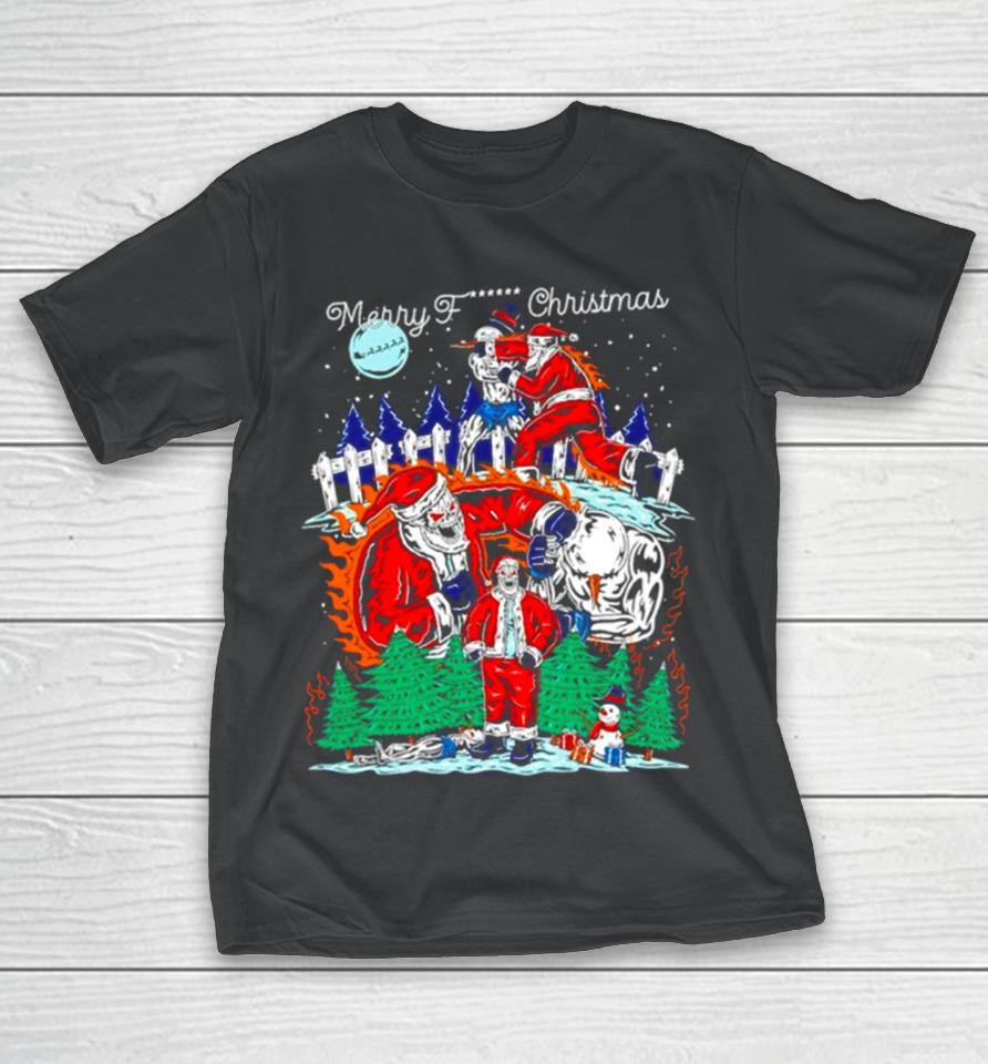 Skeleton Merry Fuck Christmas T-Shirt