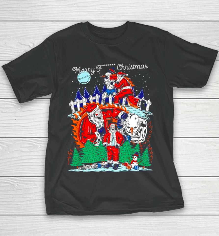 Skeleton Merry Fuck Christmas Youth T-Shirt