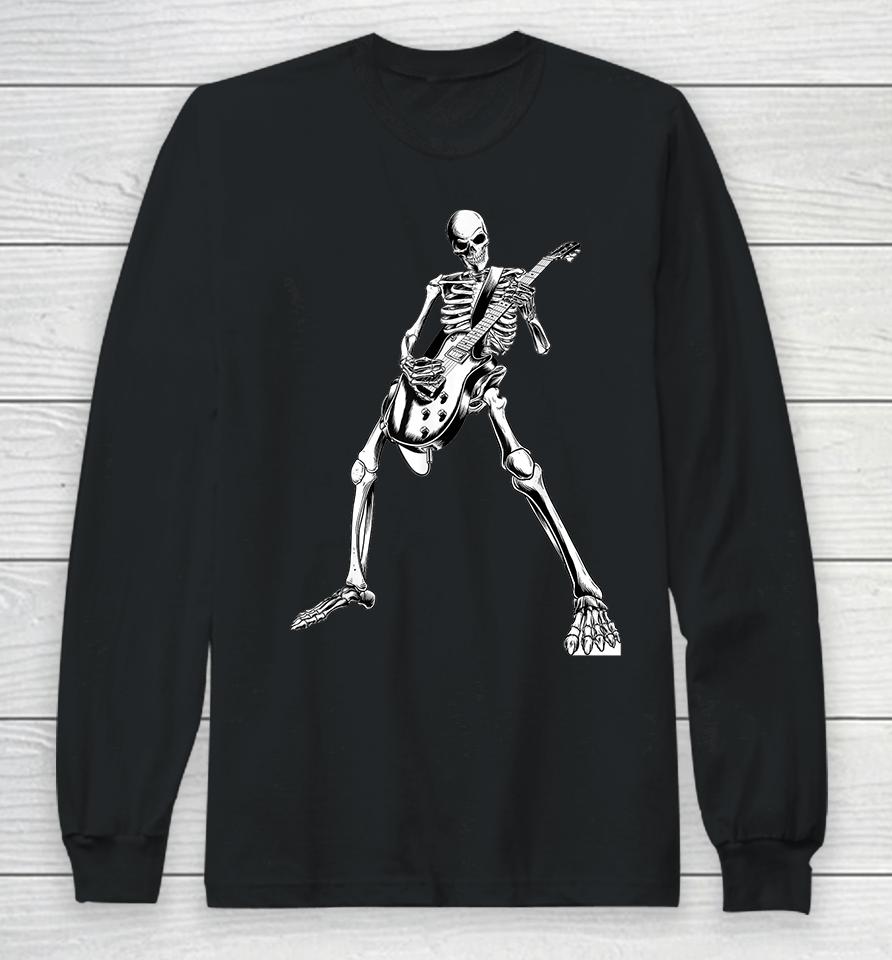 Skeleton Playing Guitar Long Sleeve T-Shirt