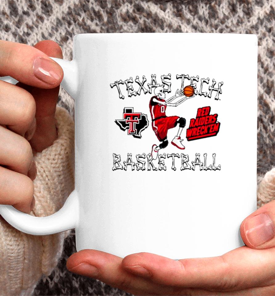 Skeleton Texas Tech Basketball Bones Coffee Mug