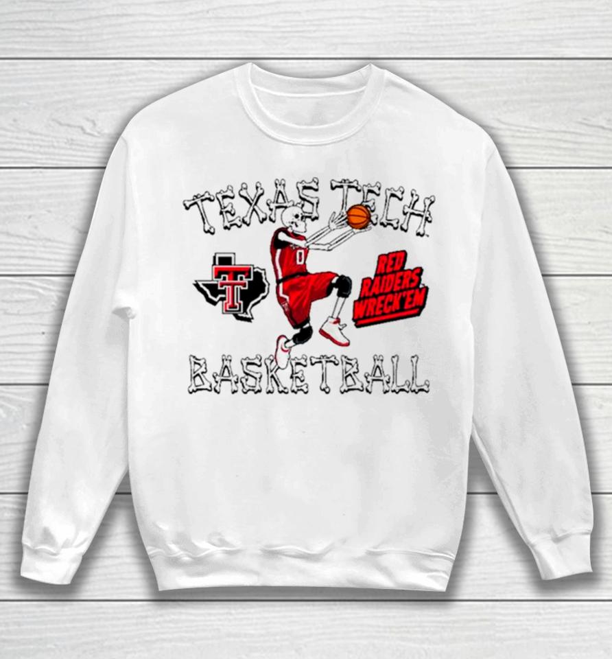 Skeleton Texas Tech Basketball Bones Sweatshirt