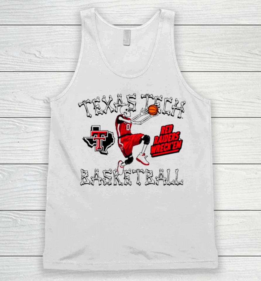 Skeleton Texas Tech Basketball Bones Unisex Tank Top