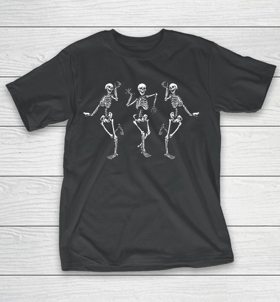 Skeletons Dance Funny Halloween T-Shirt