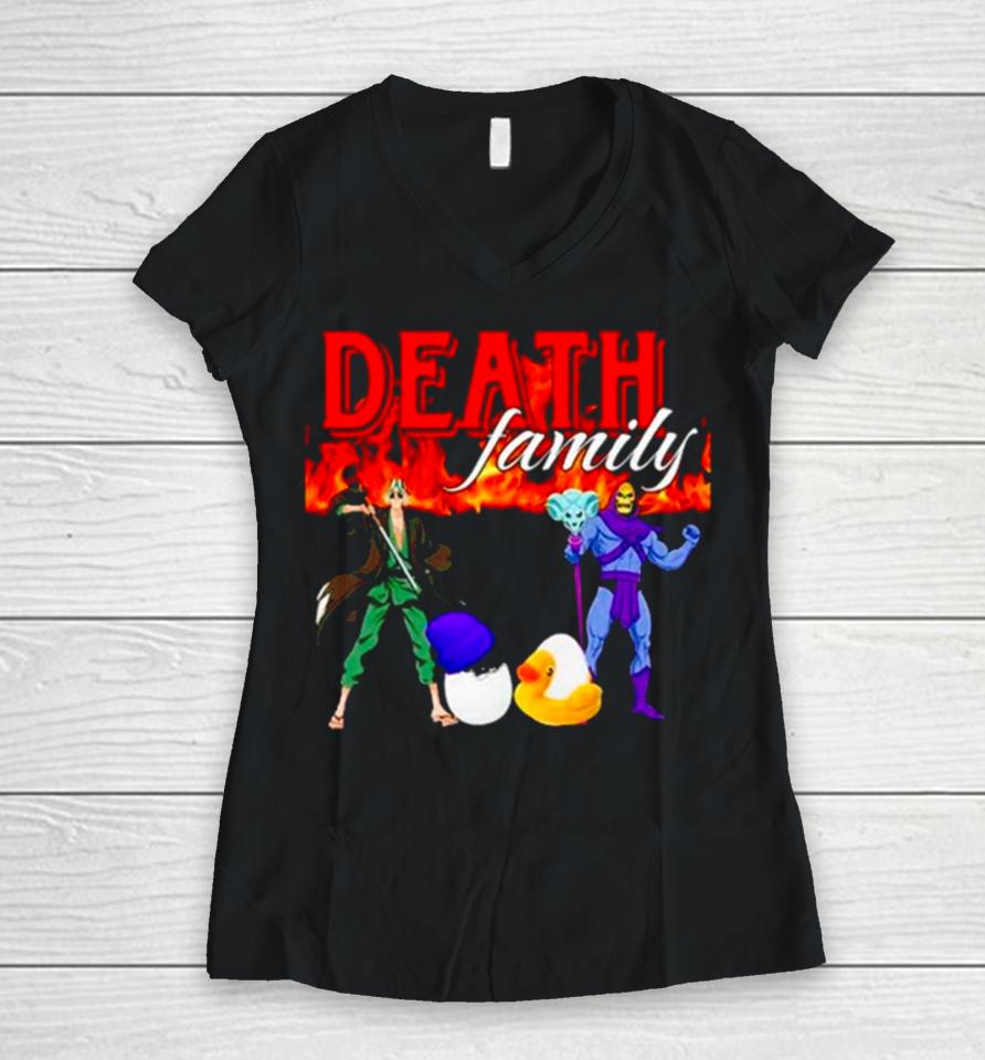 Skeletor Death Family Women V-Neck T-Shirt