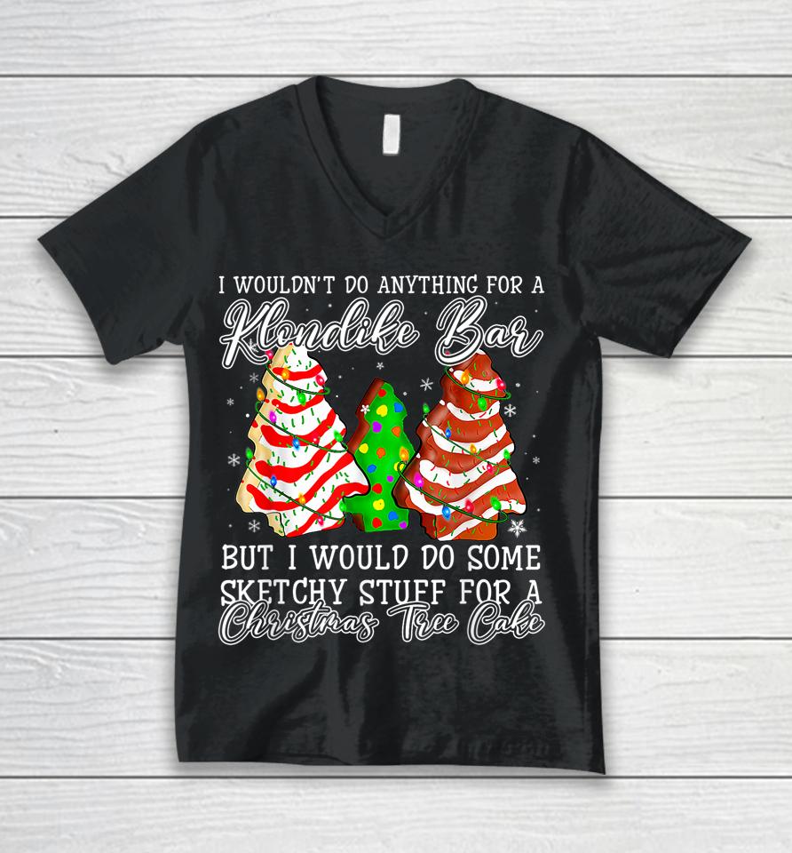 Sketchy Stuff For Some Christmas Tree Cakes Debbie Pajama Unisex V-Neck T-Shirt