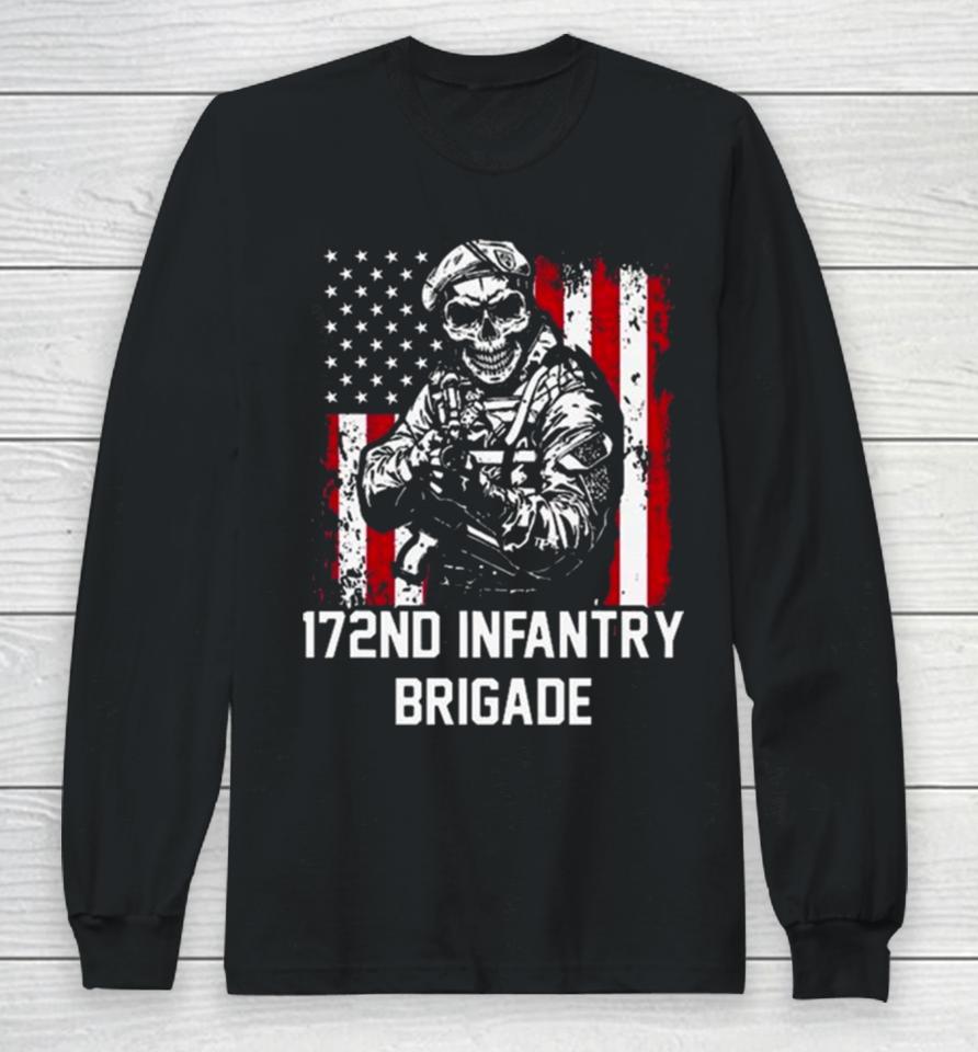 Skull 172Nd Infantry Brigade Usa Long Sleeve T-Shirt