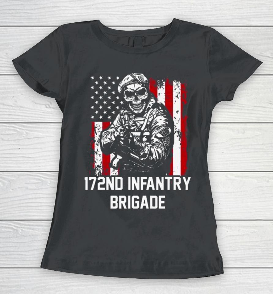Skull 172Nd Infantry Brigade Usa Women T-Shirt