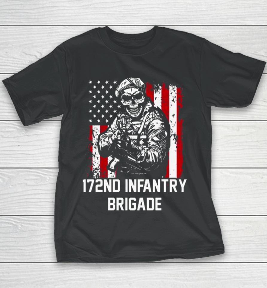 Skull 172Nd Infantry Brigade Usa Youth T-Shirt