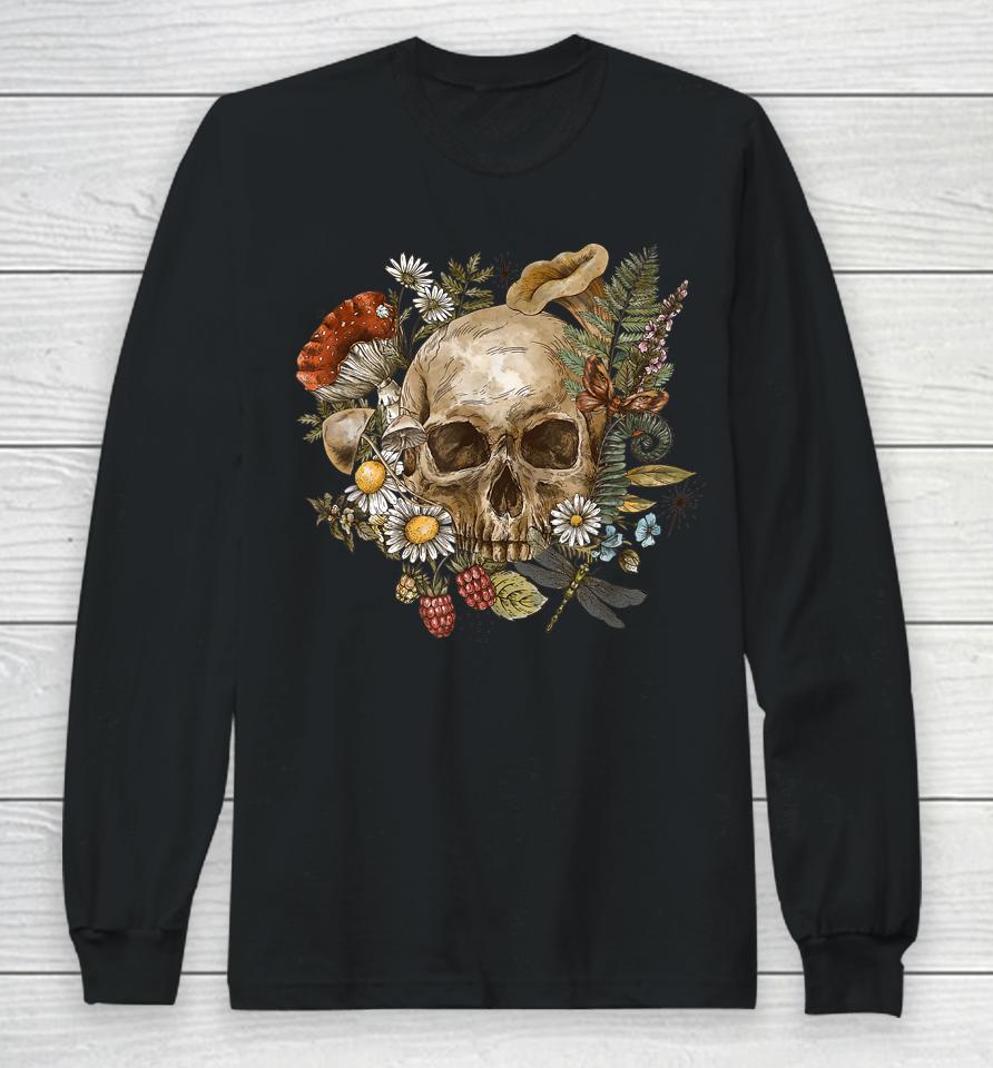 Skull Floral Long Sleeve T-Shirt