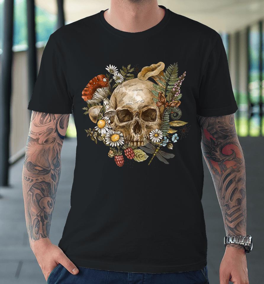 Skull Floral Premium T-Shirt