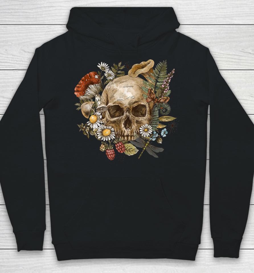 Skull Floral Hoodie