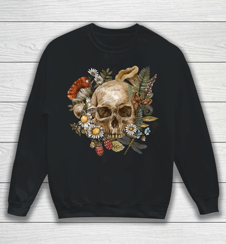 Skull Floral Sweatshirt