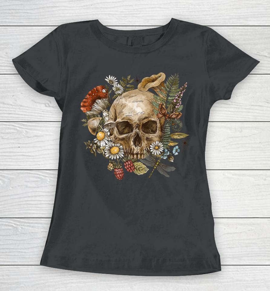 Skull Floral Women T-Shirt