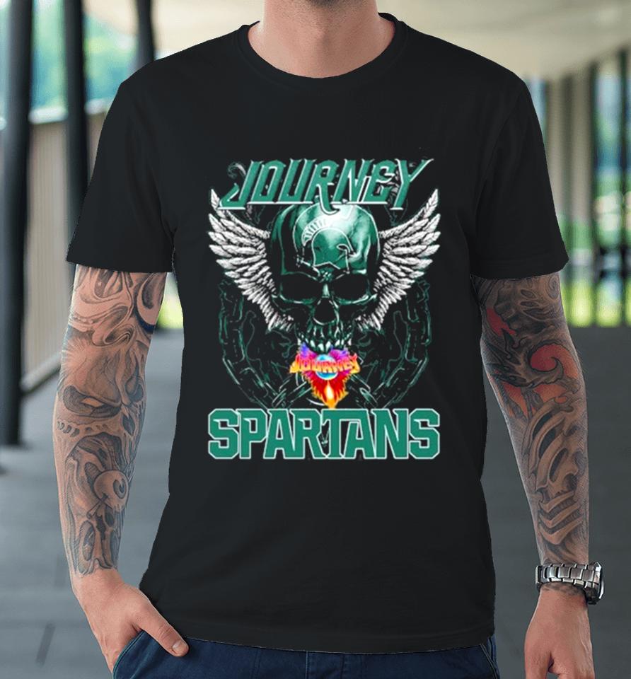 Skull Wings Journey Michigan State Spartans Premium T-Shirt