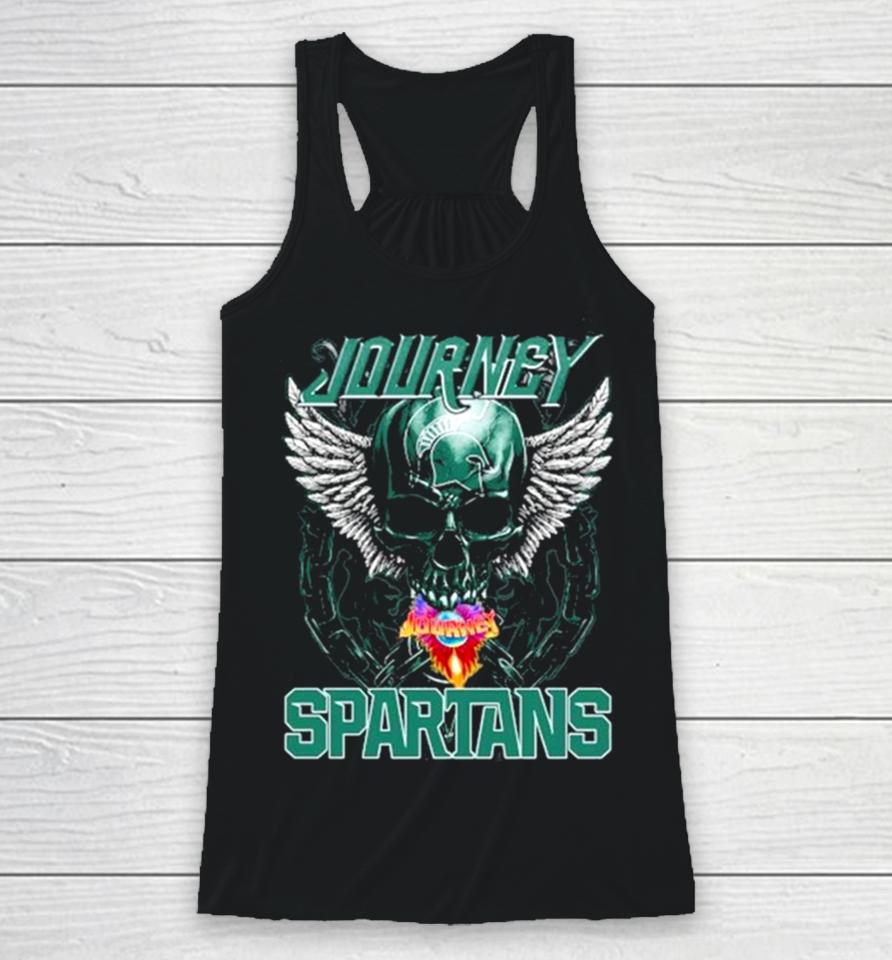 Skull Wings Journey Michigan State Spartans Racerback Tank