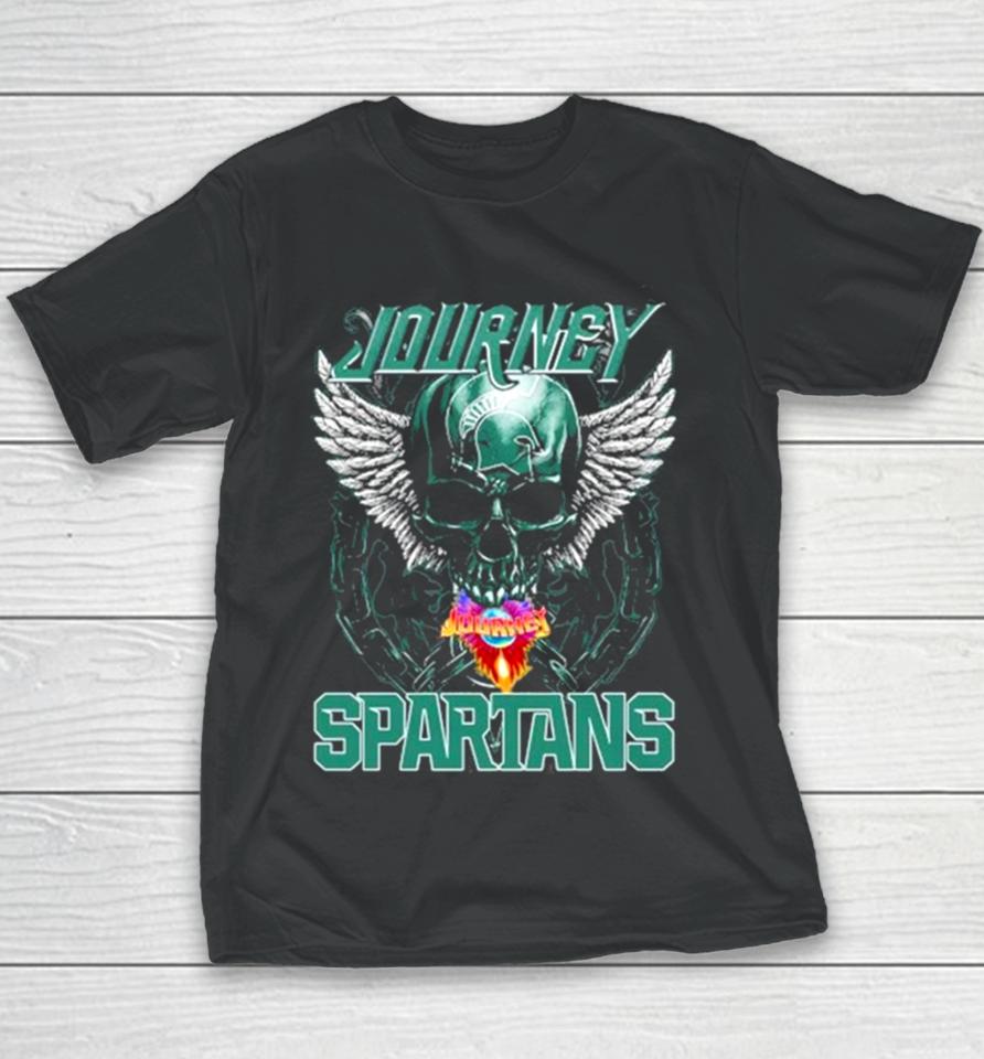 Skull Wings Journey Michigan State Spartans Youth T-Shirt