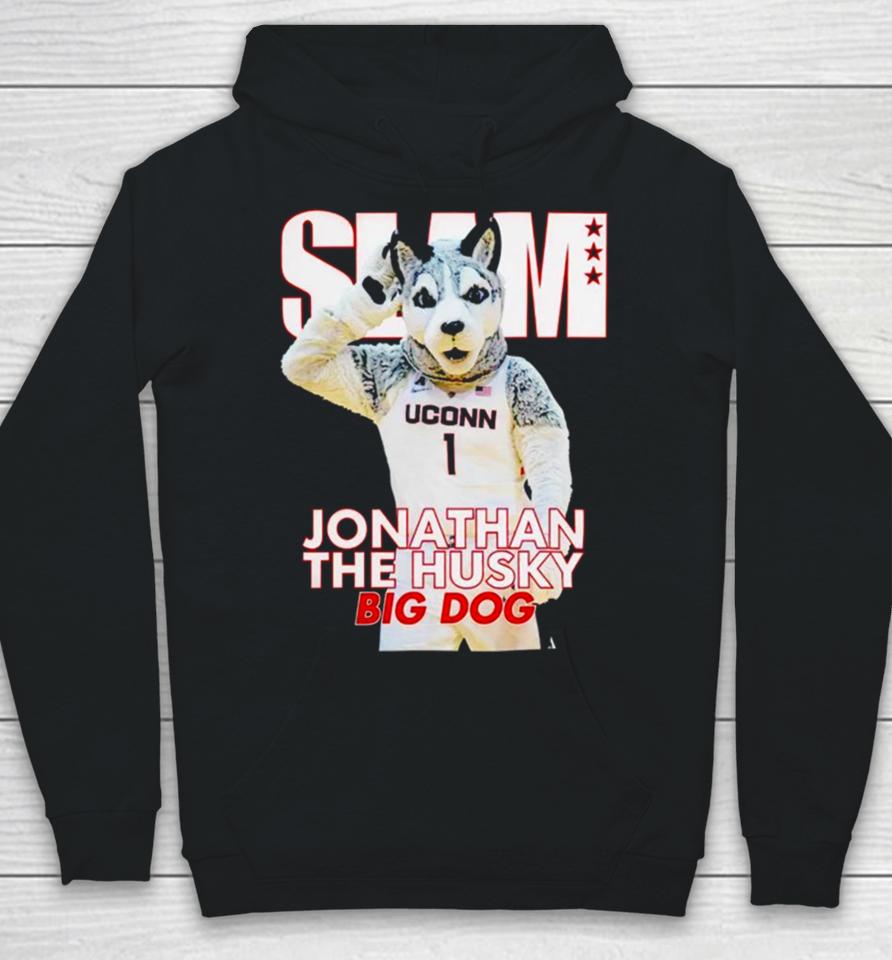 Slam Uconn Huskies Mascot Jonathan The Husky Big Dog Hoodie