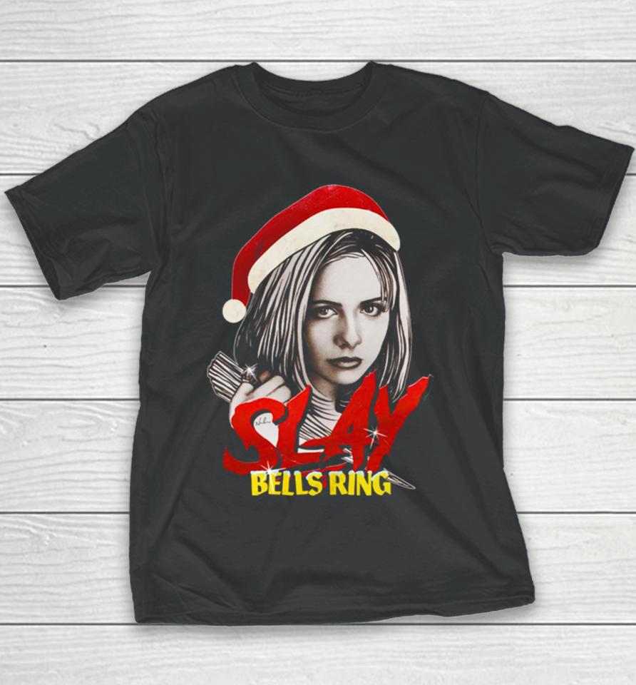 Slay Bells Ring Christmas Youth T-Shirt