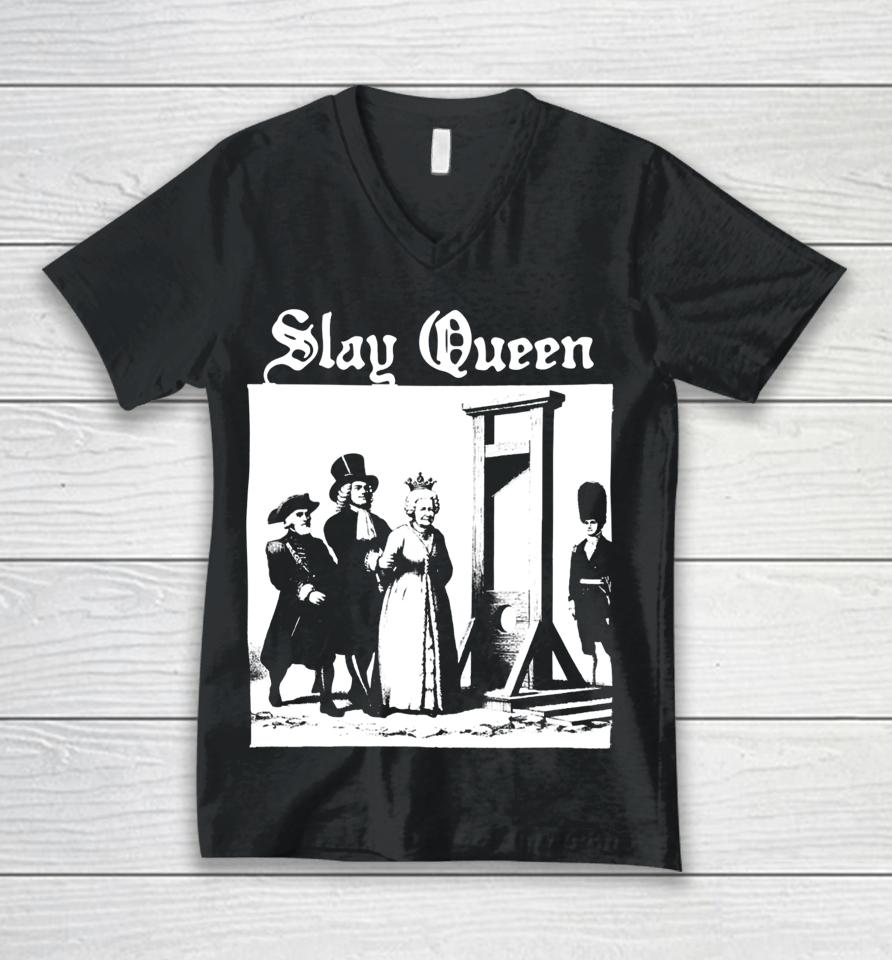 Slay Queen Elizabeth Ii Unisex V-Neck T-Shirt