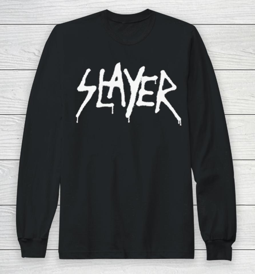 Slayer Spray Paint Puff Ink Logo Long Sleeve T-Shirt