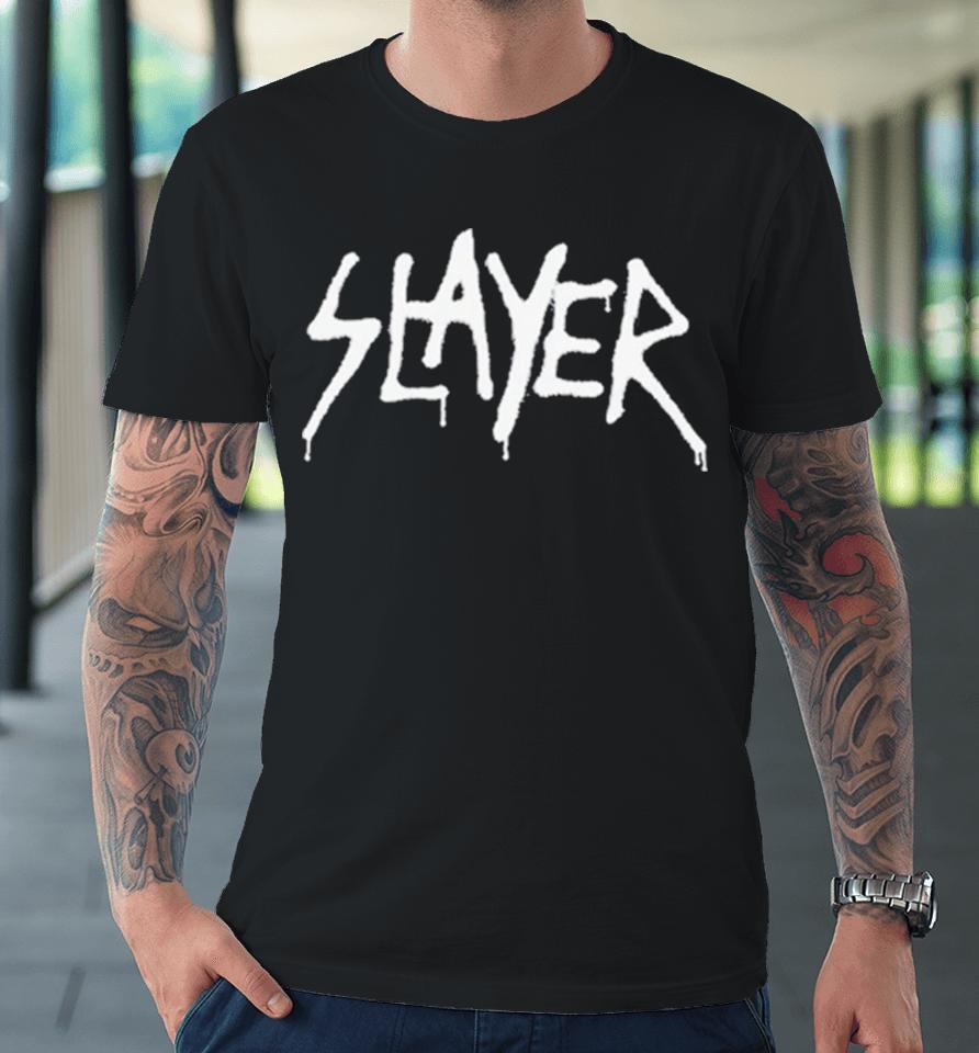 Slayer Spray Paint Puff Ink Logo Premium T-Shirt