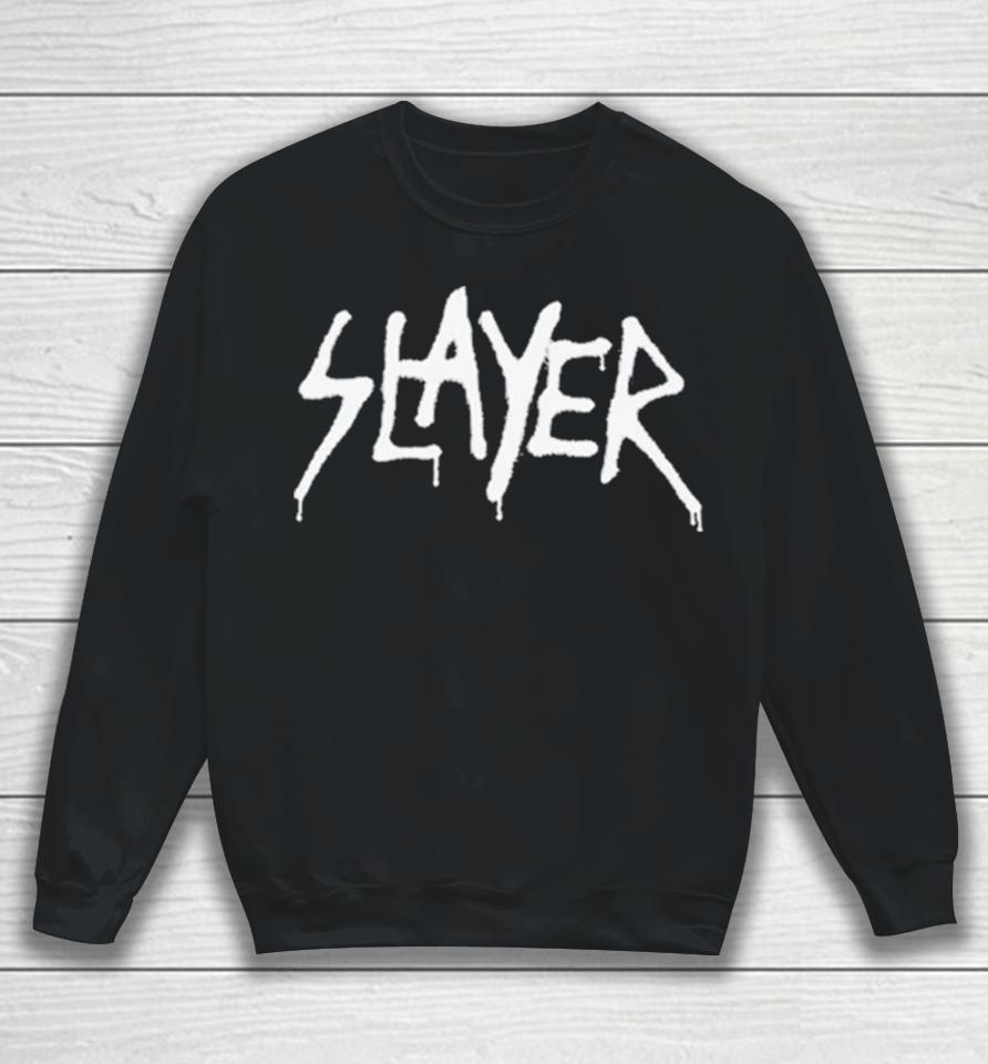 Slayer Spray Paint Puff Ink Logo Sweatshirt
