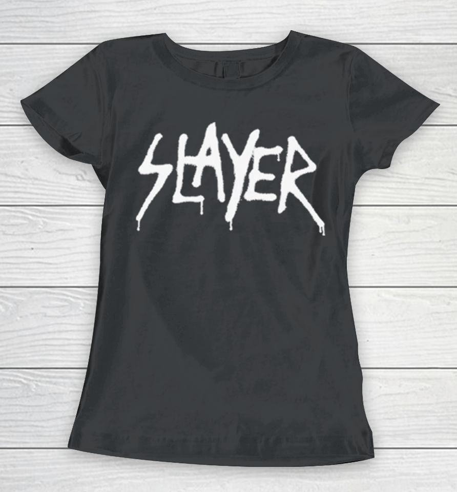 Slayer Spray Paint Puff Ink Logo Women T-Shirt