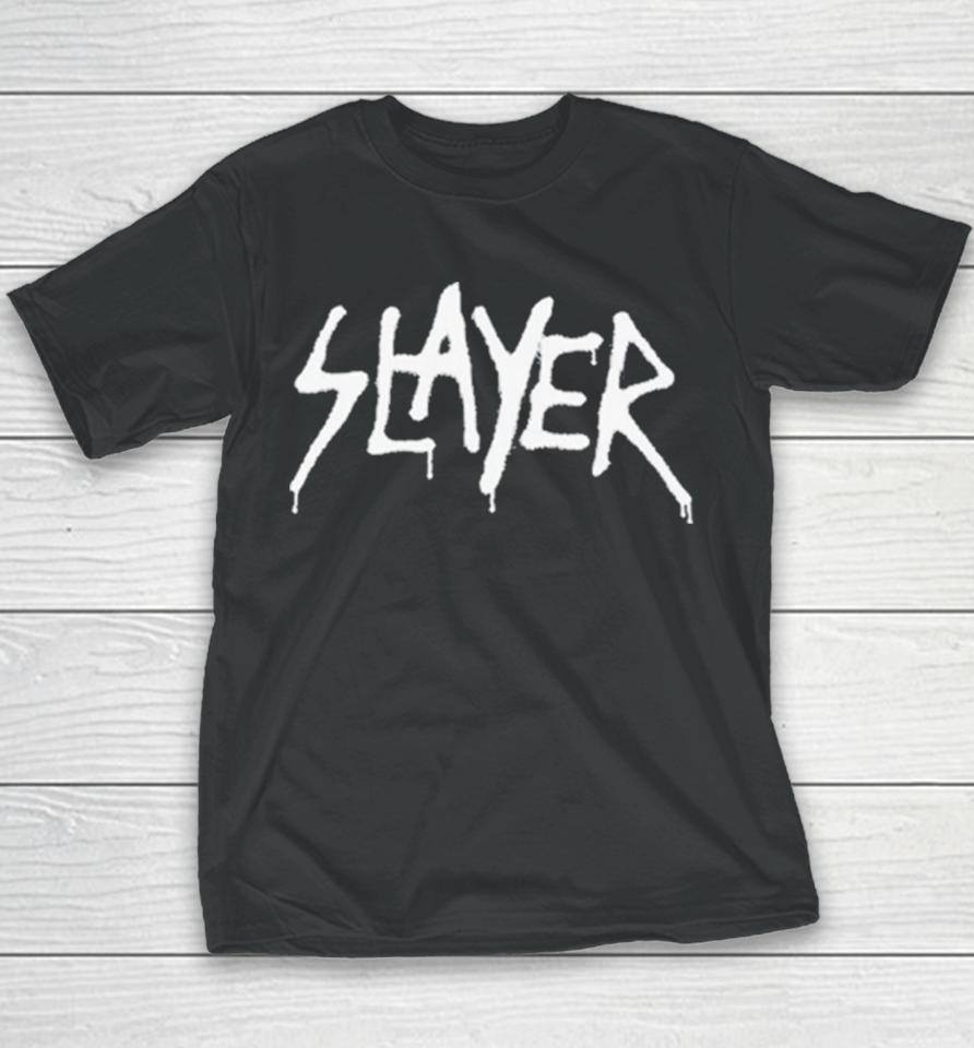 Slayer Spray Paint Puff Ink Logo Youth T-Shirt
