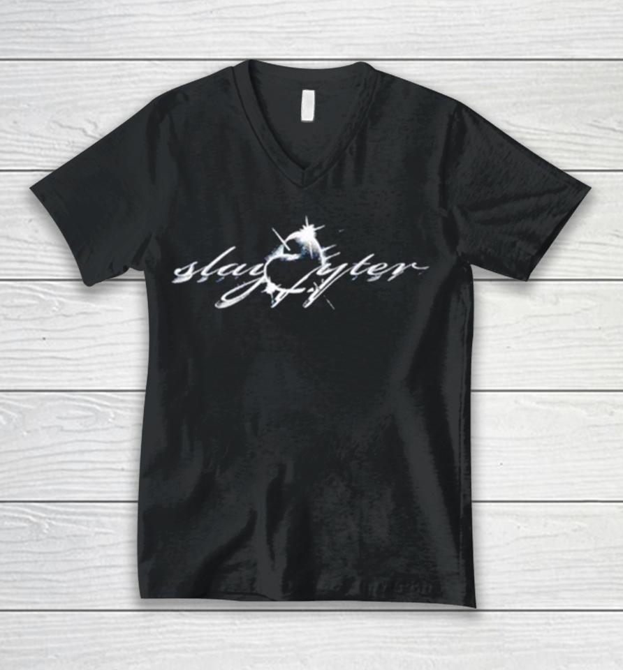 Slayyyter Black Heart Logo Unisex V-Neck T-Shirt