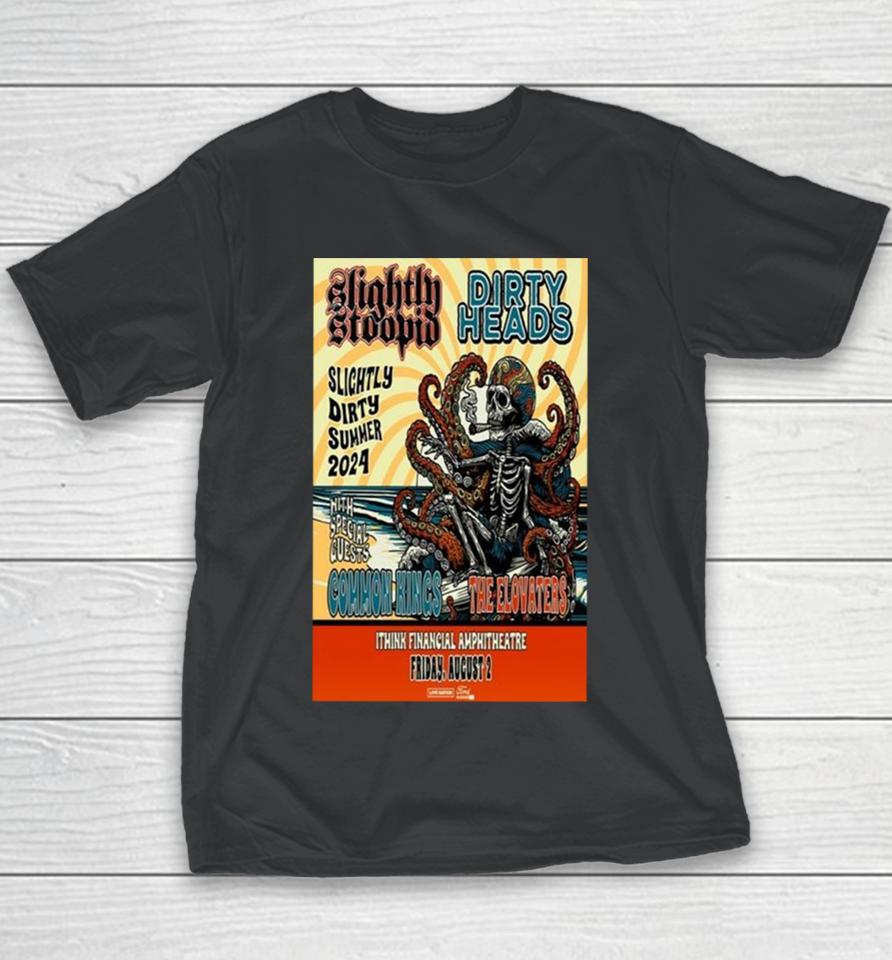 Slightly Stoopid &Amp; Dirty Heads August 2, 2024 Ithink Financial Amphitheatre West Palm Beach Fl Youth T-Shirt