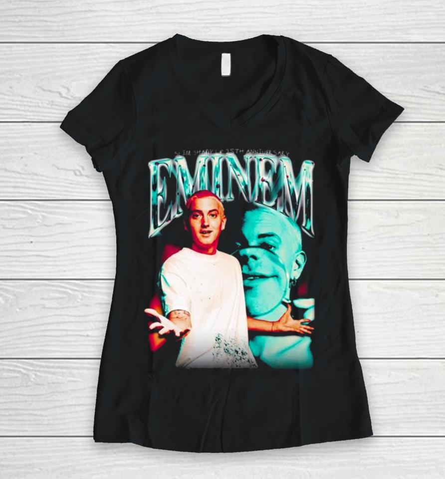 Slim Shady Lp 25Th Anniversary Eminem Women V-Neck T-Shirt