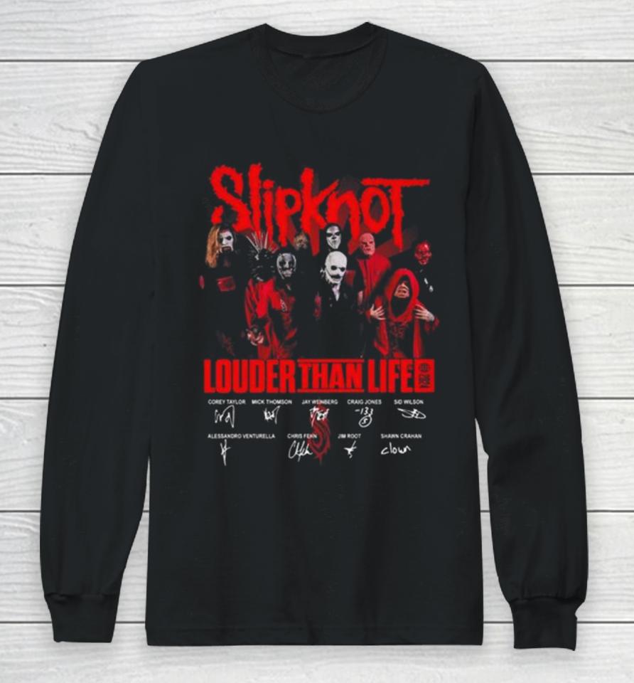 Slipknot Louder Than Life 2024 Signatures Long Sleeve T-Shirt