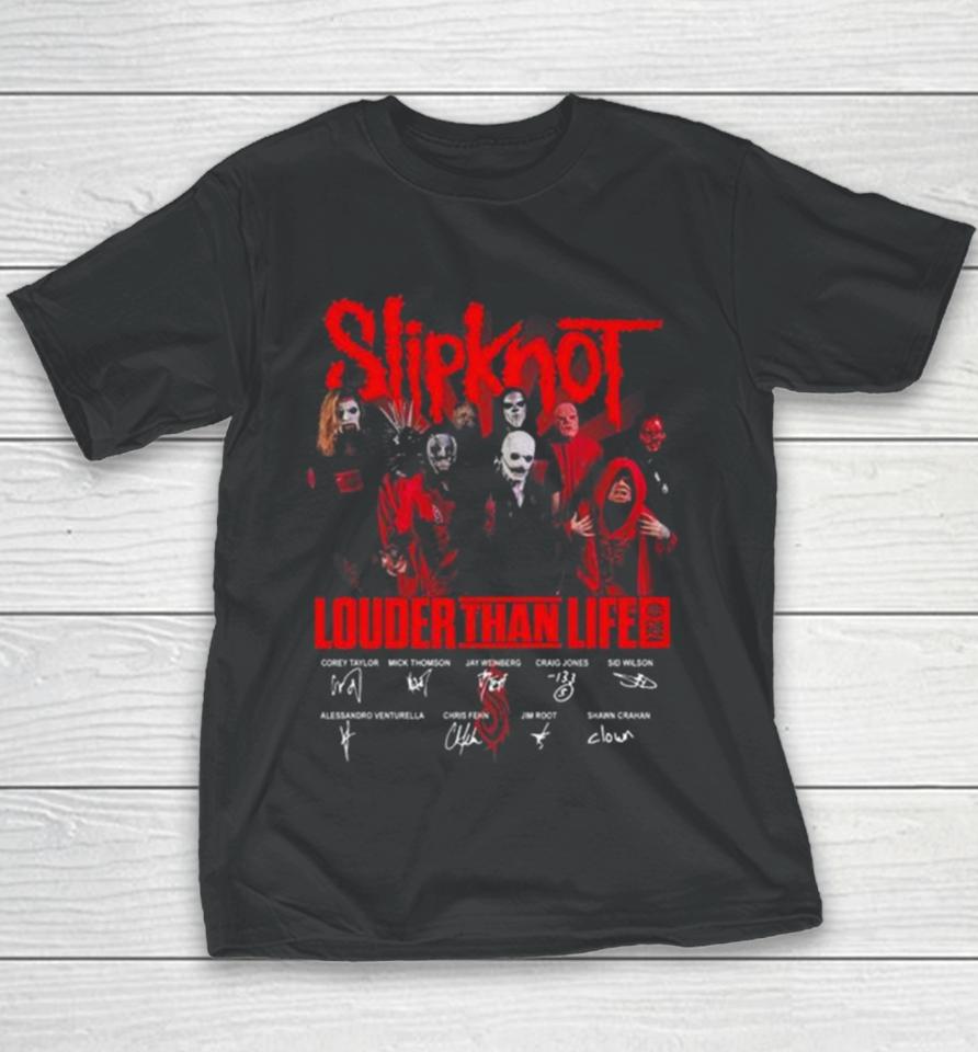 Slipknot Louder Than Life 2024 Signatures Youth T-Shirt
