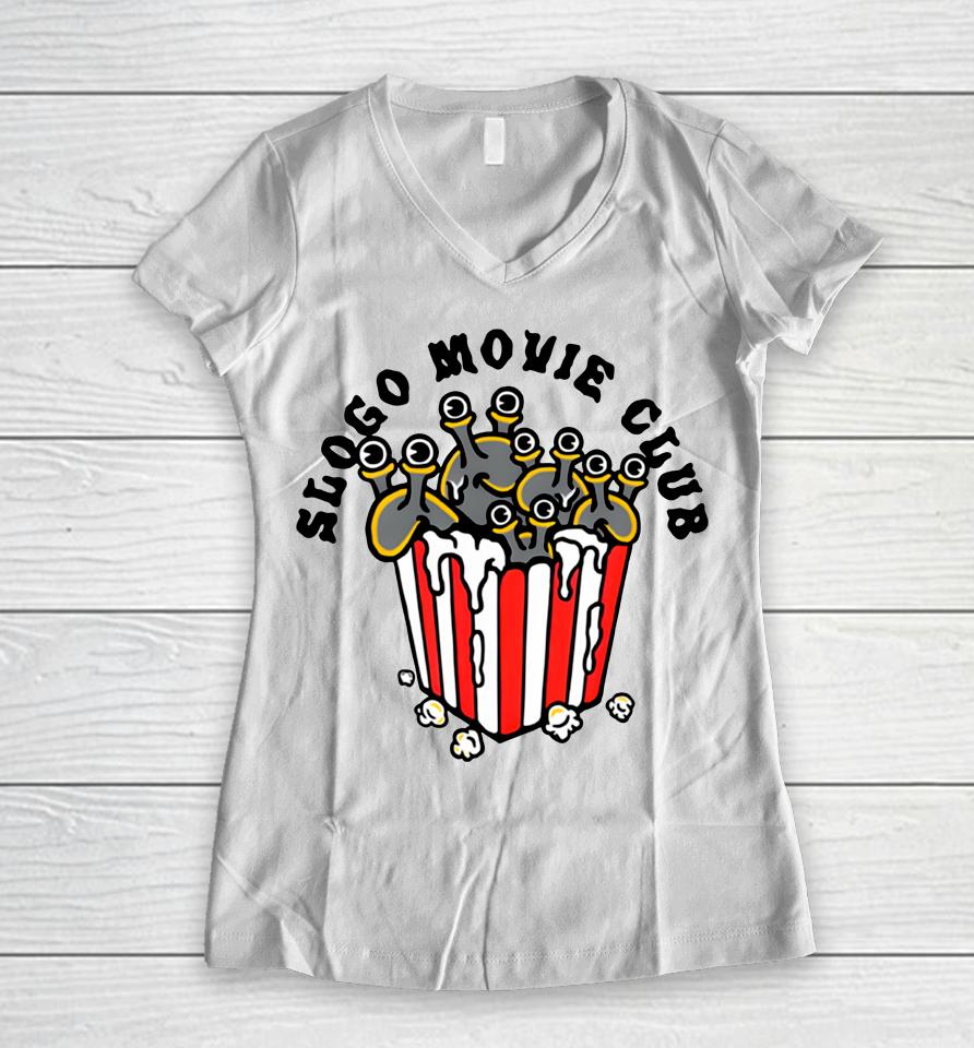 Slogo Movie Club Women V-Neck T-Shirt