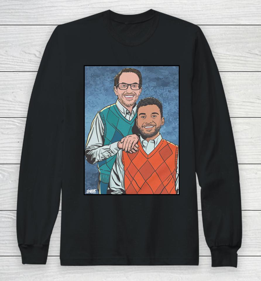 Smack Apparel Best Friends Step Brothers For Miami Football Fan Long Sleeve T-Shirt