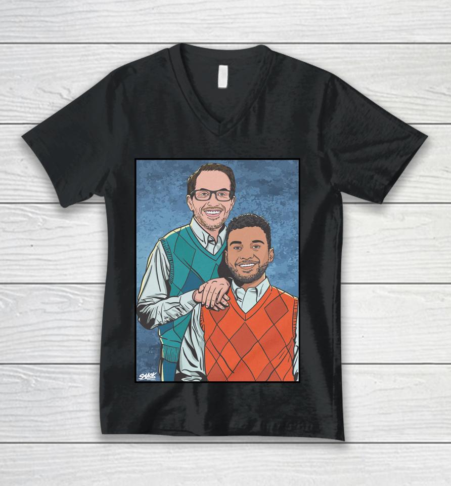 Smack Apparel Best Friends Step Brothers For Miami Football Fan Unisex V-Neck T-Shirt