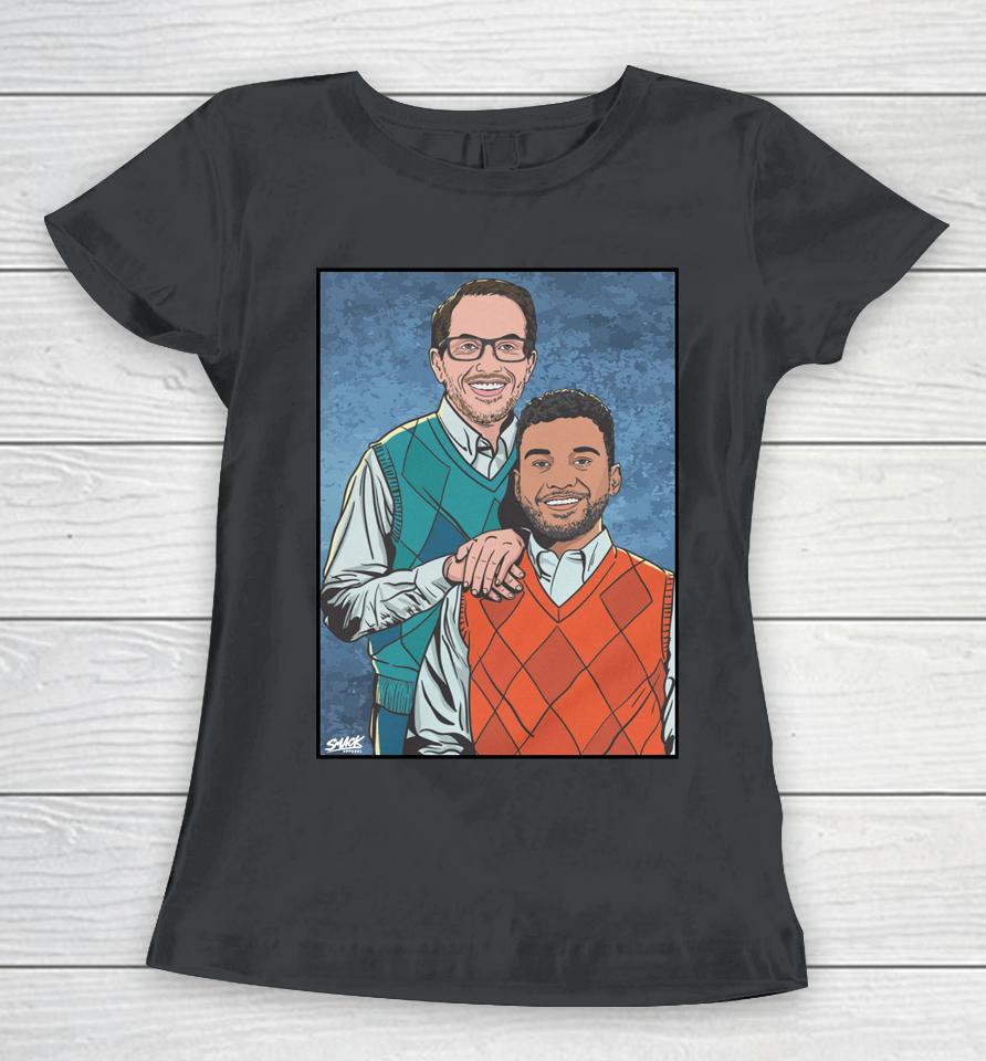Smack Apparel Best Friends Step Brothers For Miami Football Fan Women T-Shirt