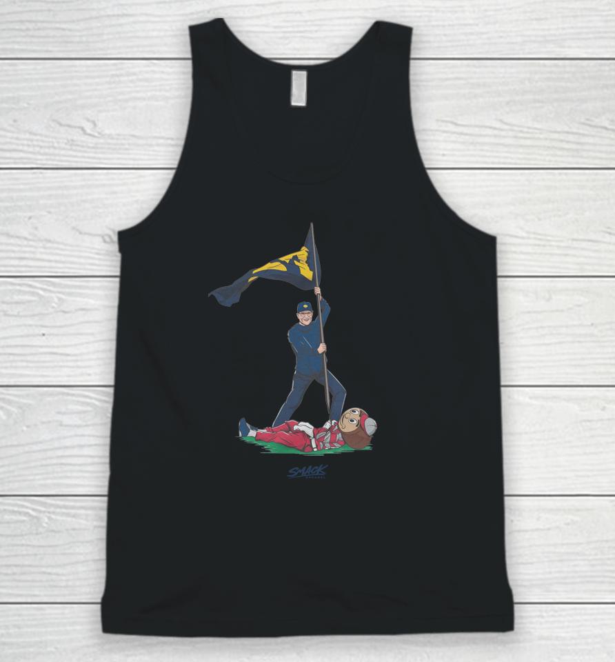 Smack Apparel Plant The Flag Michigan College Fans Unisex Tank Top