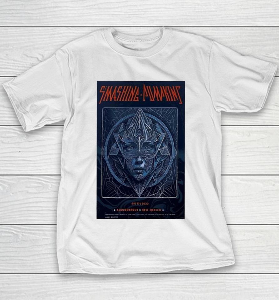 Smashing Pumpkins Rock Band Aleuqueque New Mexico August Tour 2023 Art Poster Design Youth T-Shirt