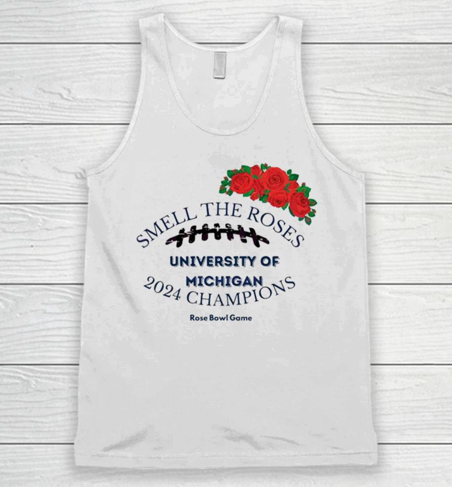 Smell The Roses University Of Michigan Champions Unisex Tank Top