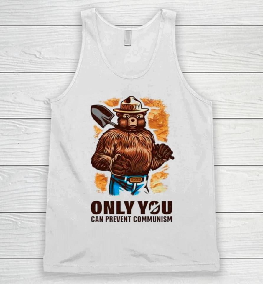 Smokey Bear Only You Can Prevent Communism Unisex Tank Top